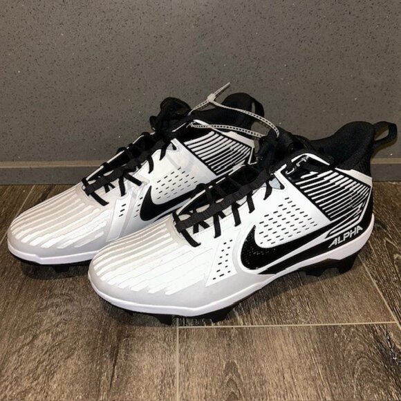 Nike Alpha Menace Strong Football Cleats White Black IB2572-100 Men Size 14.5 main image 7